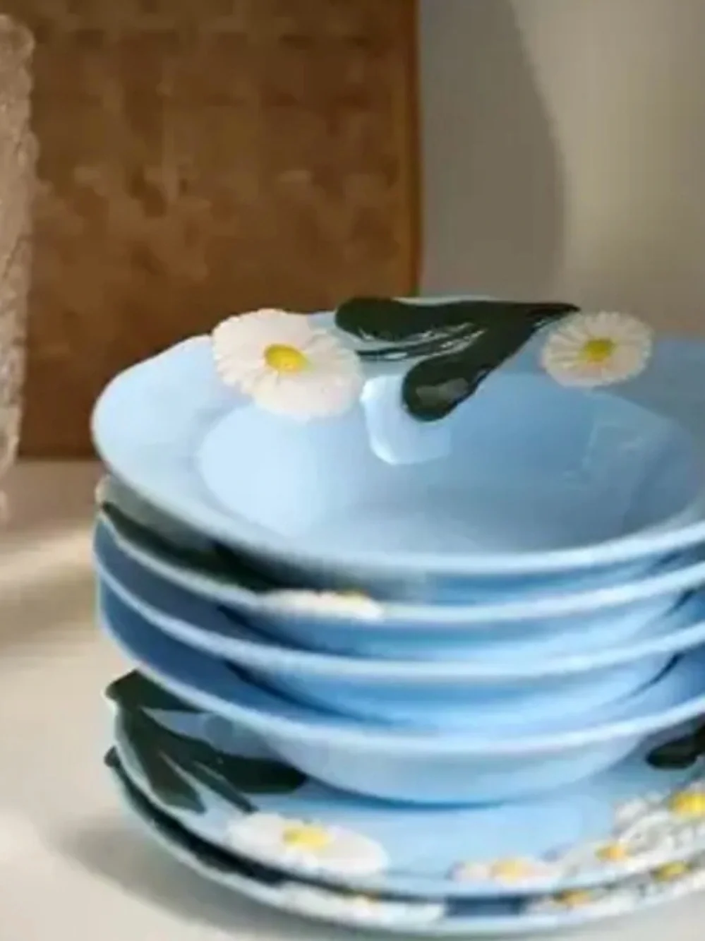 Anthropologie NWT Vintage Foster Daisy Stoneware Pasta Bowl (5 available)